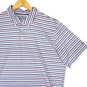 Chubbies Polo Shirt Mens XL The Weekend Has Arrived Striped USA Performance